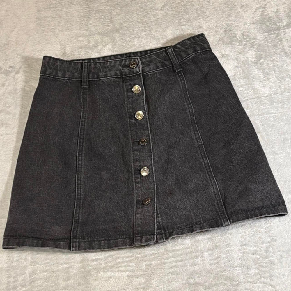 Forever 21 Denim Mini Skirt | Washed Black | Medium